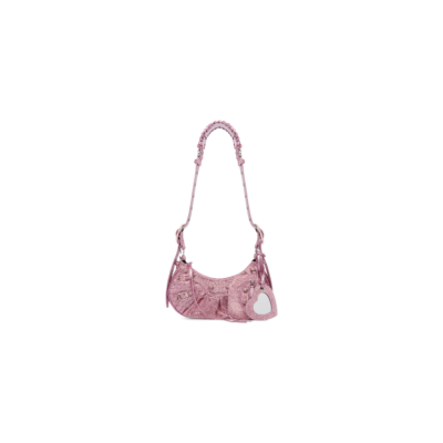 1c2fd95925a370ef5770057251bd4155 WOMEN'S LE CAGOLE XS SHOULDER BAG WITH RHINESTONES IN PINK