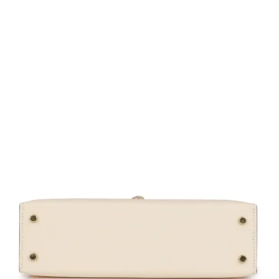 Hermès Special Order (HSS) Kelly Sellier 20 Nata and Rose Azalee Epsom Permabrass Hardware