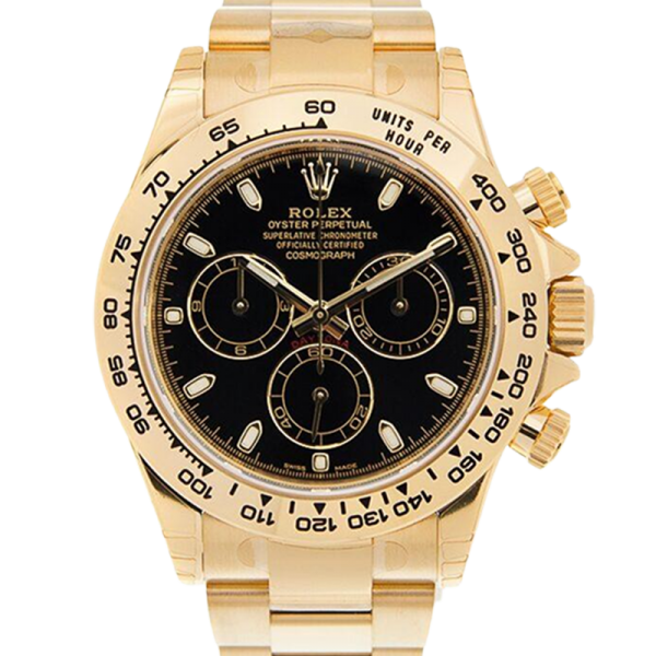 Rolex Daytona 116508BKSO 40MM Black Dial Yellow Gold-tone Case