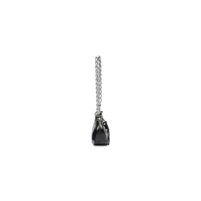 WOMEN'S LE CAGOLE XS SHOULDER BAG WITH CHAIN IN BLACK