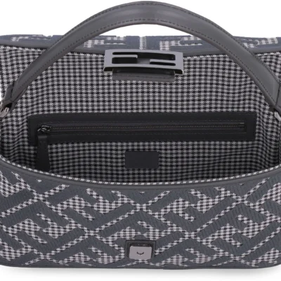 Fendi Baguette FF Embroidered Shoulder Bag
