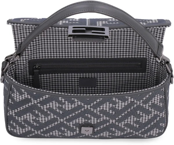 Fendi Baguette FF Embroidered Shoulder Bag
