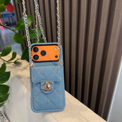 1f3e86f7e86725fecb2a011f0ae4d5c6b6b6609b2becf53cb26278489cfdaed4 Chanel Denim CC Crossbody iPhone Case with Card Slot