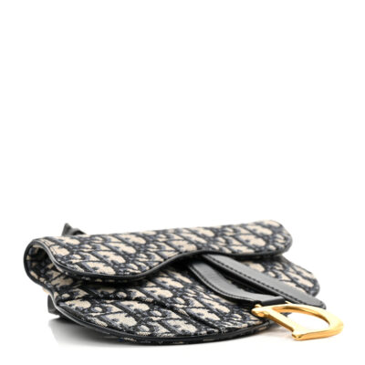 CHRISTIAN DIOR Oblique Saddle Belt Pouch Blue