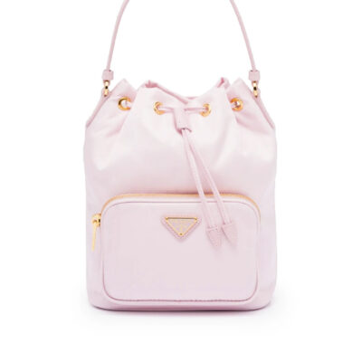 1fc50a8c6f8450365aa8da93bf3bdf5a Prada Duet Re-Nylon Bucket Shoulder Bag in Alabaster Pink