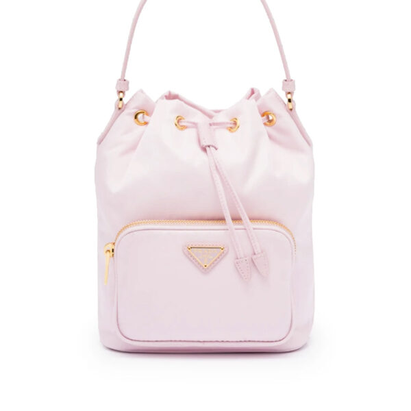 1fc50a8c6f8450365aa8da93bf3bdf5a Prada Duet Re-Nylon Bucket Shoulder Bag in Alabaster Pink