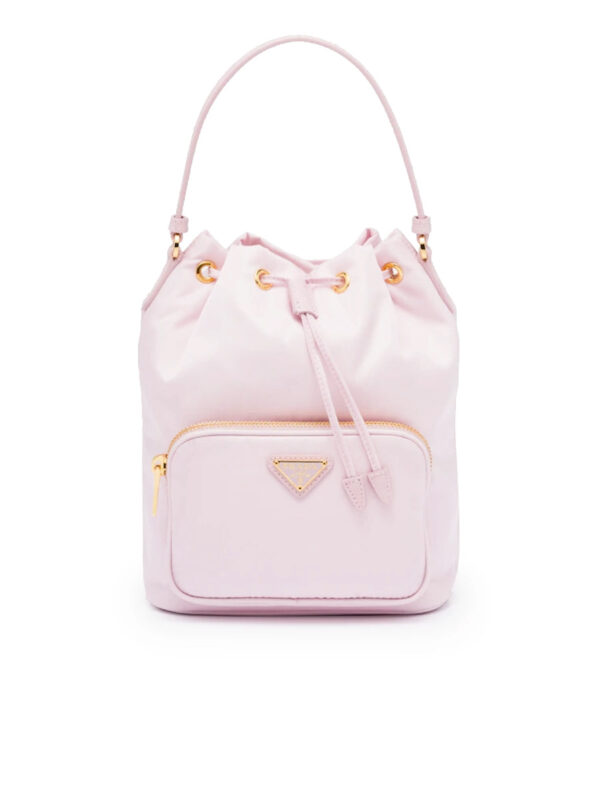 1fc50a8c6f8450365aa8da93bf3bdf5a Prada Duet Re-Nylon Bucket Shoulder Bag in Alabaster Pink