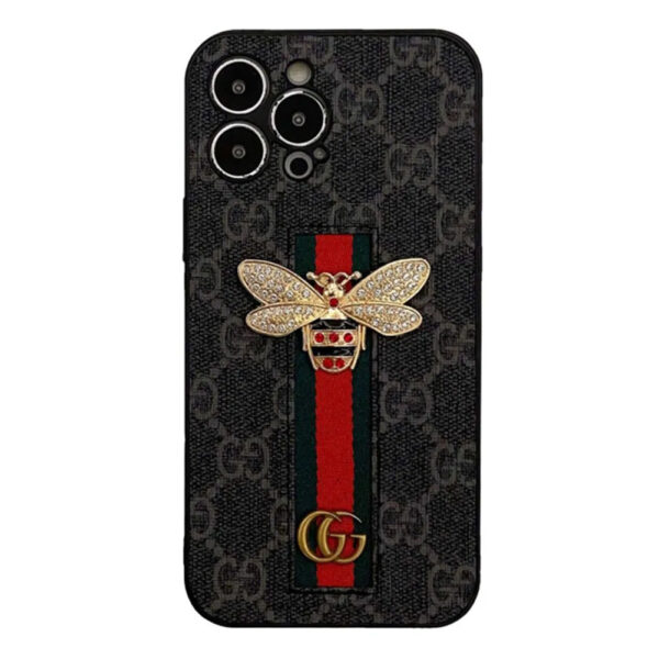 2-3 GG Classic Leather iPhone Case