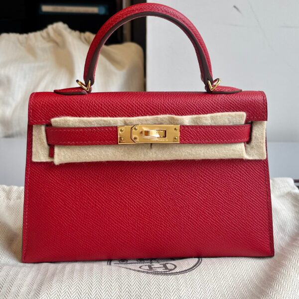 Hermès Kelly Sellier 20 Rouge Piment Epsom Gold Hardware