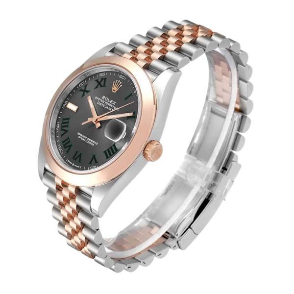 ساعة رولكس Datejust m126301-0016 41MM Wimbledon مينا بعلبة فضية
