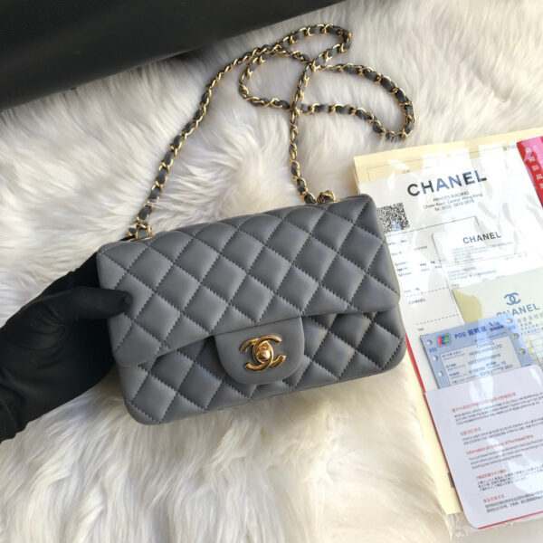 20200107_i1578374914_3868_1_jpg CC MINI 20 BAG IN SHADOW GREY CALFSKIN GOLD HARDWARE