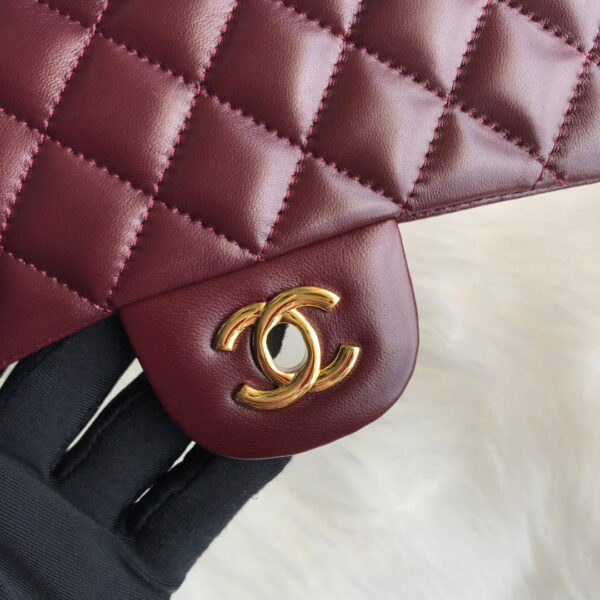 20200107_i1578375420_4688_2_jpg CC MINI 20 BAG IN RED BROWN CALFSKIN GOLD HARDWARE