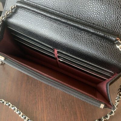 WOC 19CM BLACK CAVIAR SILVER HARDWARE