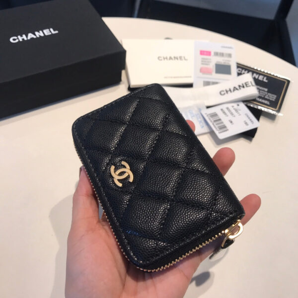 20201013_i1602573918_2153_3_jpg_c46de341-02ed-4086-976a-817a9ef9f81f CC ZIPPED CAVIAR PURSE 11 BLACK CALFSKIN GOLD ICON