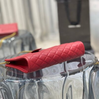 VICTOIRE 25 RED LAMBSKIN GOLD HARDWARE