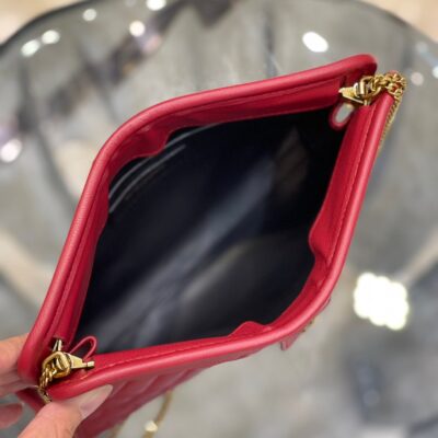 VICTOIRE 25 RED LAMBSKIN GOLD HARDWARE