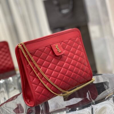 VICTOIRE 25 RED LAMBSKIN GOLD HARDWARE