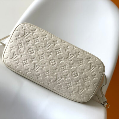 NEVERFULL MM 32 WHITE MONOGRAM EMPREINTE LEATHER