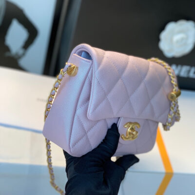 20211010_i1633840541_4571_6_jpg_85643765-0a38-4ae5-a21e-6979a8c65419 CHANEL 25S CLASSIC FLAP 19 CM IN MAUVE PINK CAVIAR LEATHER WITH GOLD HARDWARE