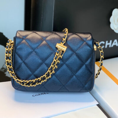 20211010_i1633841331_203_1_jpg_0b8d607f-af9c-4c28-a7b0-97ca1701e995 CHANEL 25S CLASSIC FLAP 19 CM IN BLACK CAVIAR LEATHER WITH GOLD HARDWARE