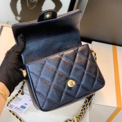 20211010_i1633841331_2379_7_jpg_c13ba236-e77b-456c-8b60-46b855e2f640 CHANEL 25S CLASSIC FLAP 19 CM IN BLACK CAVIAR LEATHER WITH GOLD HARDWARE