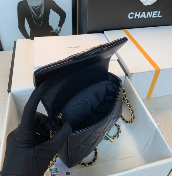 20211010_i1633841331_6047_8_jpg_f3b694f0-5c15-4df4-8b83-f9941f266cb5 CHANEL 25S CLASSIC FLAP 19 CM IN BLACK CAVIAR LEATHER WITH GOLD HARDWARE