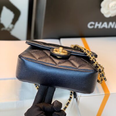 20211010_i1633841331_8676_4_jpg_4d91628d-8c8e-406d-974b-4b033b9277ca CHANEL 25S CLASSIC FLAP 19 CM IN BLACK CAVIAR LEATHER WITH GOLD HARDWARE