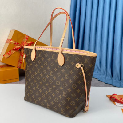 20220515_i1652550428_3358_1_jpg_7d020f55-3db7-47b2-aacf-1ea81c422861 NEVERFULL MM 32 BROWN BEIGE PINK MONOGRAM CANVAS