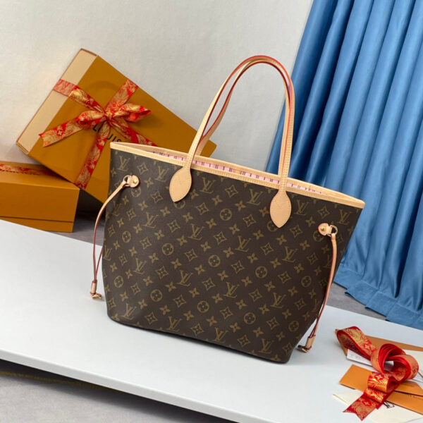 20220515_i1652550428_4197_0_jpg_2a21605c-9b3e-4010-b199-facba1274960 NEVERFULL MM 32 BROWN BEIGE PINK MONOGRAM CANVAS