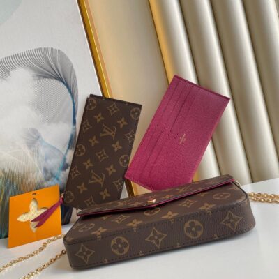 20220521_i1653111897_5882_3_jpg FÉLICIE POCHETTE 21 IN BROWN MONOGRAM CANVAS GOLD HARDWARE