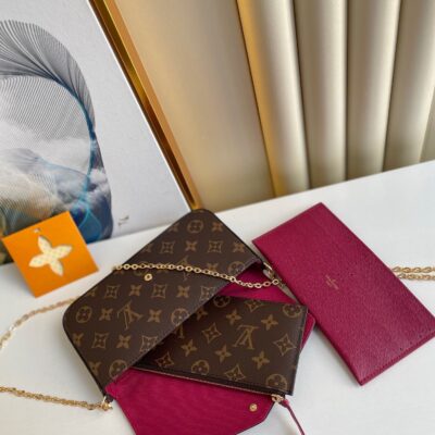 20220521_i1653111897_6487_6_jpg FÉLICIE POCHETTE 21 IN BROWN MONOGRAM CANVAS GOLD HARDWARE