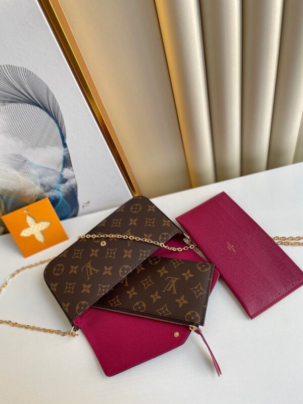 20220521_i1653111897_6487_6_jpg FÉLICIE POCHETTE 21 IN BROWN MONOGRAM CANVAS GOLD HARDWARE