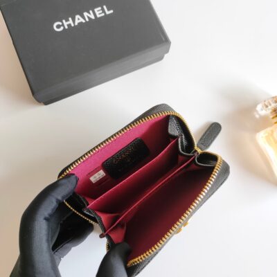 20220821_a1661075274198_1635_jpg_725fc314-1afb-44ae-8fe1-ec9793c3c5c7 CC BOY ZIP COIN PURSE 11.5 BLACK GRAINED CALFSKIN GOLD ICON