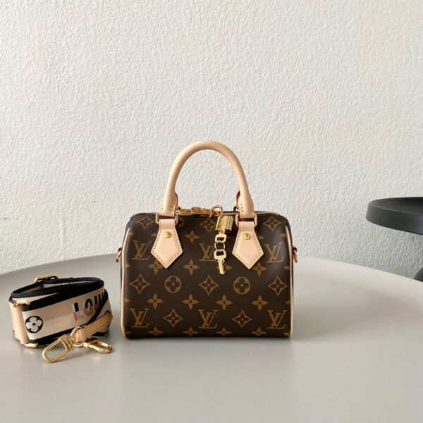 SPEEDY BANDOULIERE 25 BROWN MONOGRAM CANVAS