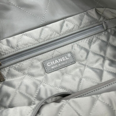 CC LARGE 42 HANDBAG IN GREY CALFSKIN SILVER HARDWARE