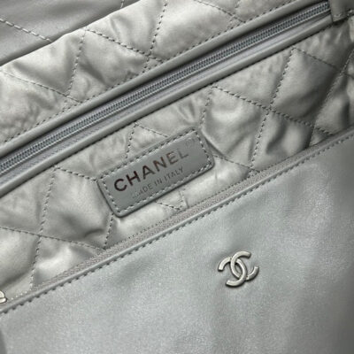 20230318_i1679087500_9448_6_jpg CC MEDIUM 37 HANDBAG IN GREY CALFSKIN SILVER HARDWARE
