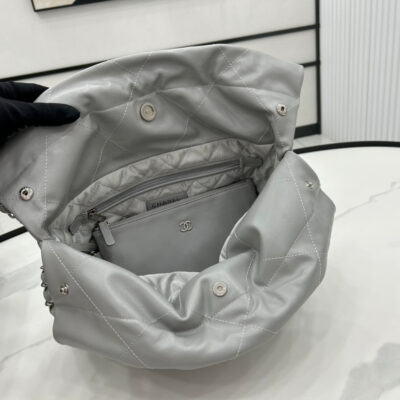 20230318_i1679087500_9737_5_jpg CC MEDIUM 37 HANDBAG IN GREY CALFSKIN SILVER HARDWARE