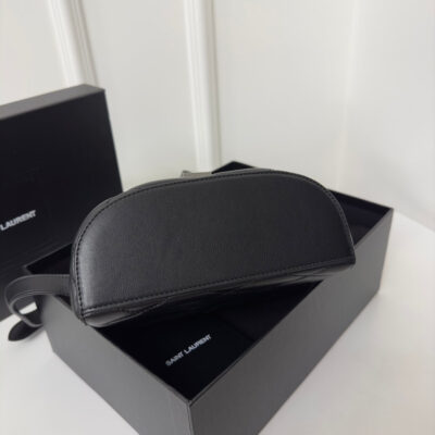 JUNE 19 BLACK QUILTED LAMBSKIN WITH SILVER LOGO BOX BAG