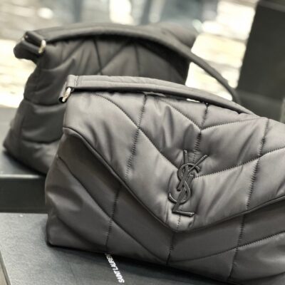PUFFER LARGE BAG 34 IN DARK GRAY NYLON
