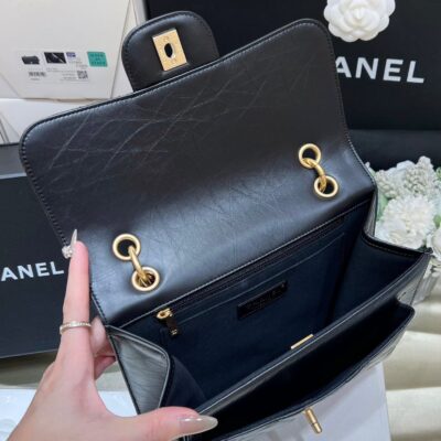 20230504_i1683166825_1628_5_jpg 25S CHANEL MEDIUM FLAP BAG 25 IN BLACK CALFSKIN GOLD HARDWARE