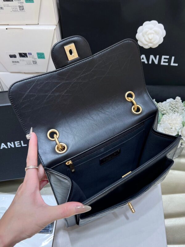 20230504_i1683166825_1628_5_jpg 25S CHANEL MEDIUM FLAP BAG 25 IN BLACK CALFSKIN GOLD HARDWARE