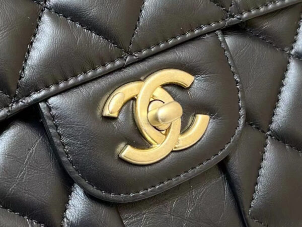 20230504_i1683166825_1726_6_jpg 25S CHANEL MEDIUM FLAP BAG 25 IN BLACK CALFSKIN GOLD HARDWARE