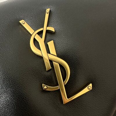 CALYPSO 26 BLACK LAMBSKIN CHAIN BAG