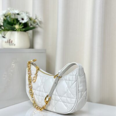 CD LOUNGE 26 BAG IN WHITE LAMBSKIN