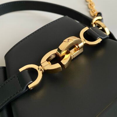 MEDIUM C'EST 24 IN BLACK CD-EMBOSSED CALFSKIN