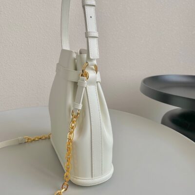 MEDIUM C'EST 24 IN WHITE CD-EMBOSSED CALFSKIN