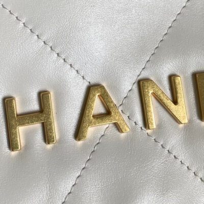 CC HOBO MINI 20CM WHITE LAMBSKIN GHW