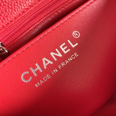 20230912_i1694515521_1840_7_jpg_12f87628-2076-47aa-9bde-661733582d56 MINI RECTANGLE FLAP BAG 20CM RED CAVIAR SILVER HARDWARE
