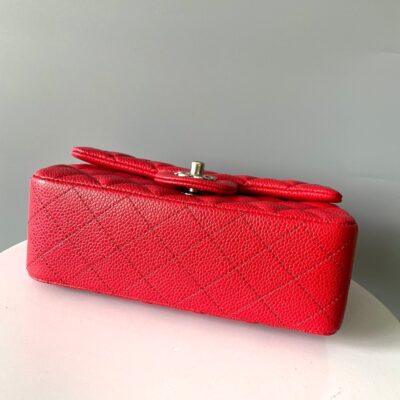20230912_i1694515521_5122_4_jpg_ee9e46c3-5eaa-487d-983c-f47edfb6fa34 MINI RECTANGLE FLAP BAG 20CM RED CAVIAR SILVER HARDWARE