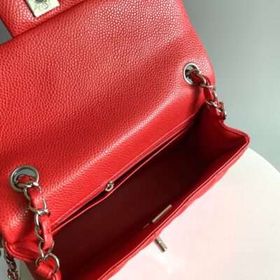 20230912_i1694515521_8975_6_jpg_53281926-deff-473a-9197-5186e2a82ab0 MINI RECTANGLE FLAP BAG 20CM RED CAVIAR SILVER HARDWARE